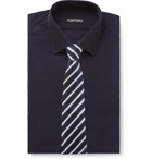 TOM FORD - Navy Cotton Shirt - Blue