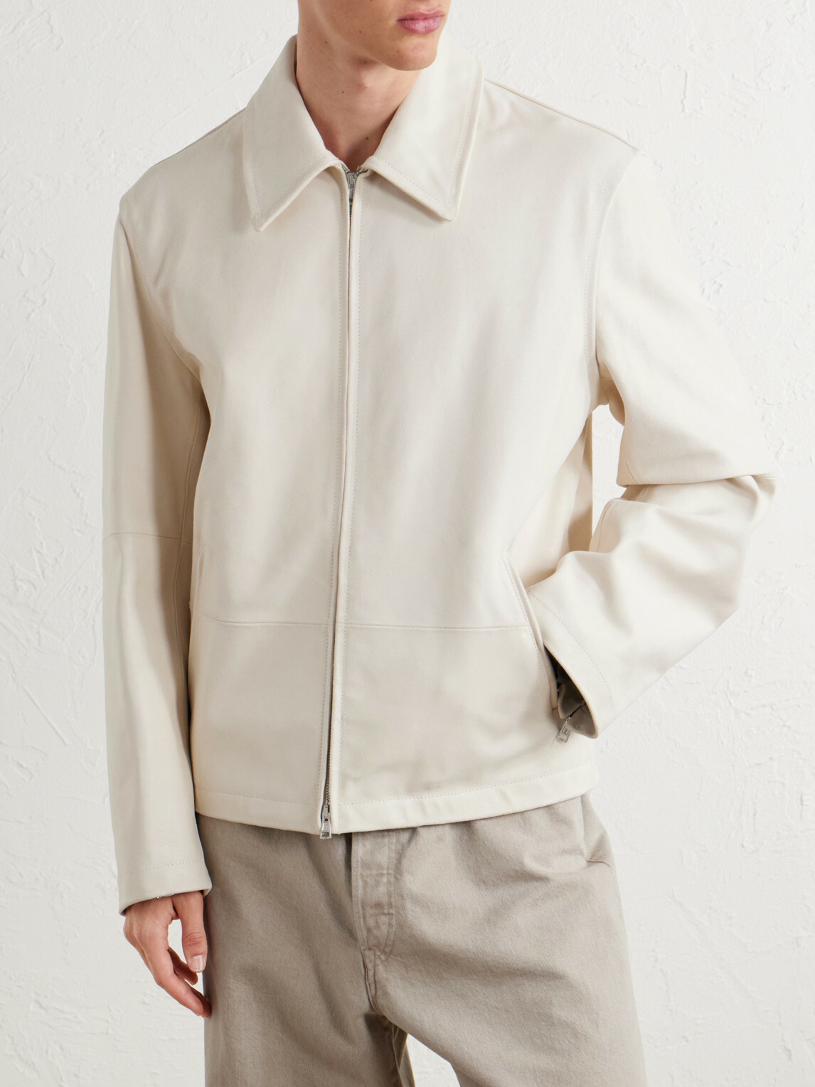 Our Legacy - Rework Panelled Waxed-Suede Jacket - Neutrals