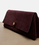 Khaite Audrey suede clutch