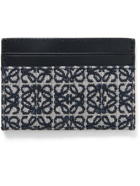 Loewe - Anagram Leather and Canvas-Jacquard Cardholder