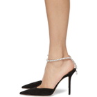Jimmy Choo Black Suede Saeda 100 Heels
