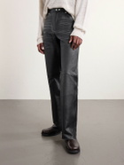 Our Legacy - Carlson Straight-Leg Leather Trousers - Black