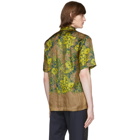 Dries Van Noten Tan Floral Short Sleeve Shirt