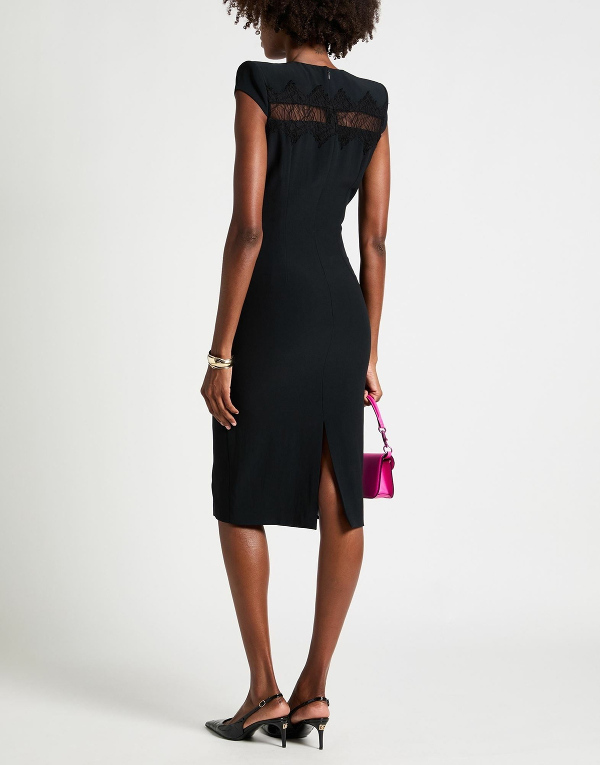 Mcqueen Womens Midi dress in Black