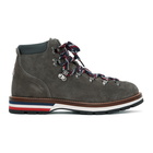 Moncler Grey Suede Peak Boots