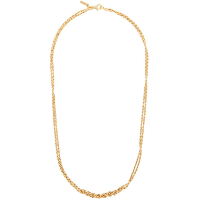 Photo: Emanuele Bicocchi SSENSE Exclusive Gold Crochet Necklace