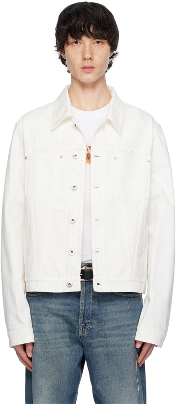 Photo: Lanvin White Button Up Denim Jacket
