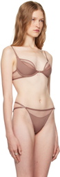 Nensi Dojaka Tan Calvin Klein Edition Plunge Bra