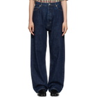 Studio Nicholson Navy Marylbone Straight Leg Jeans