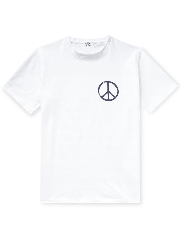 Photo: A.P.C. - RTH Printed Cotton-Jersey T-Shirt - White