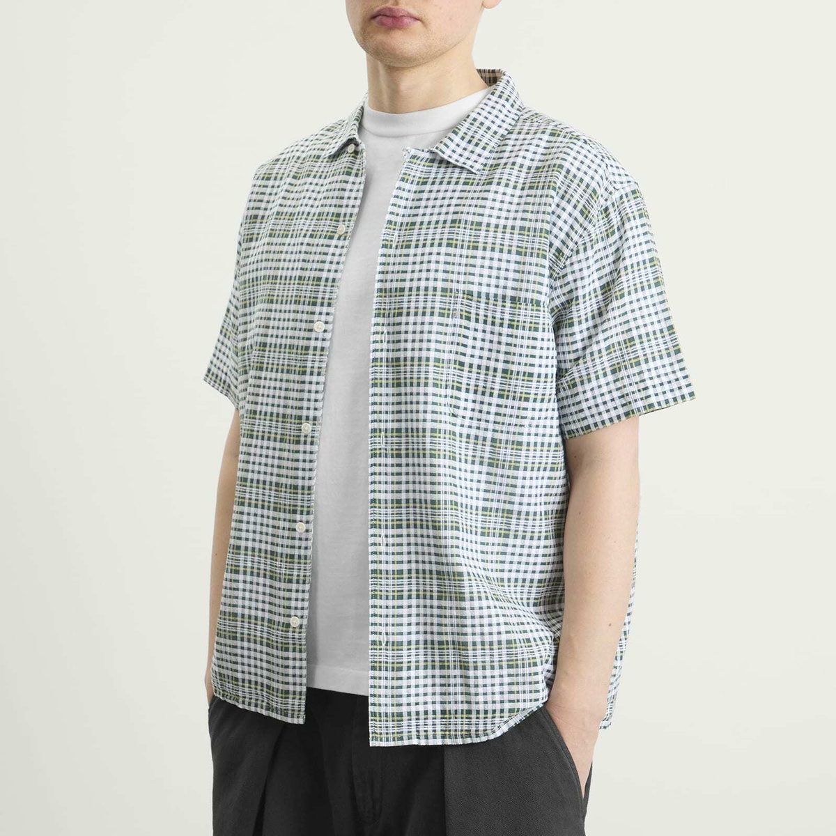 YMC Men's Cotton Check Malick Shirt in Multi