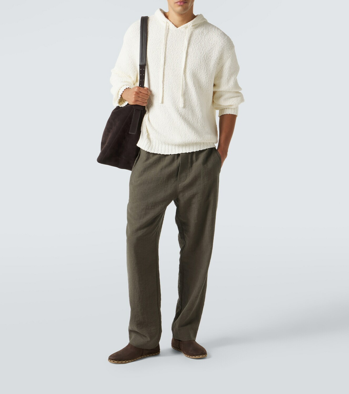 Commas Knitted cotton hoodie