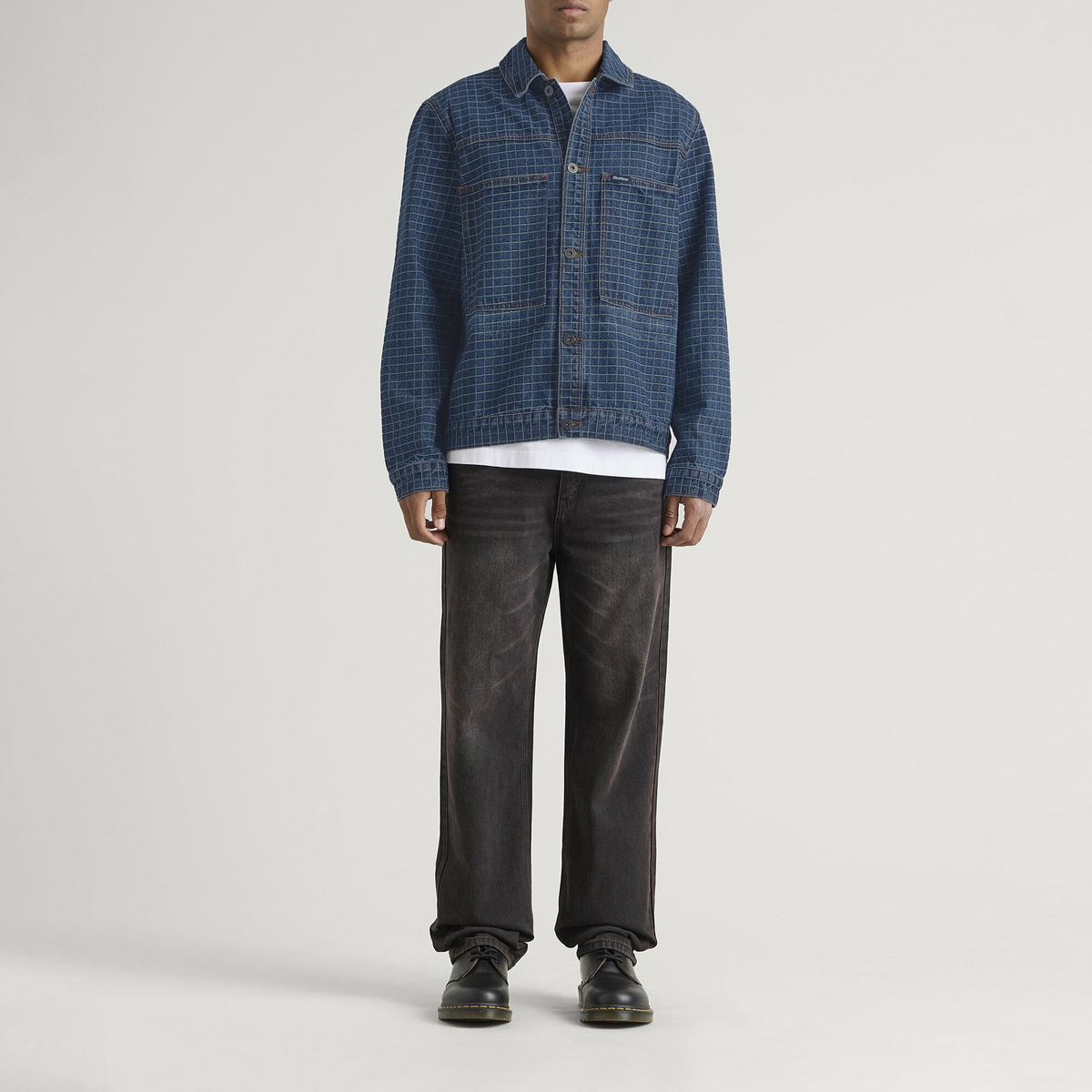 Butter Goods Men's Grid Denim Jacket in Indigo