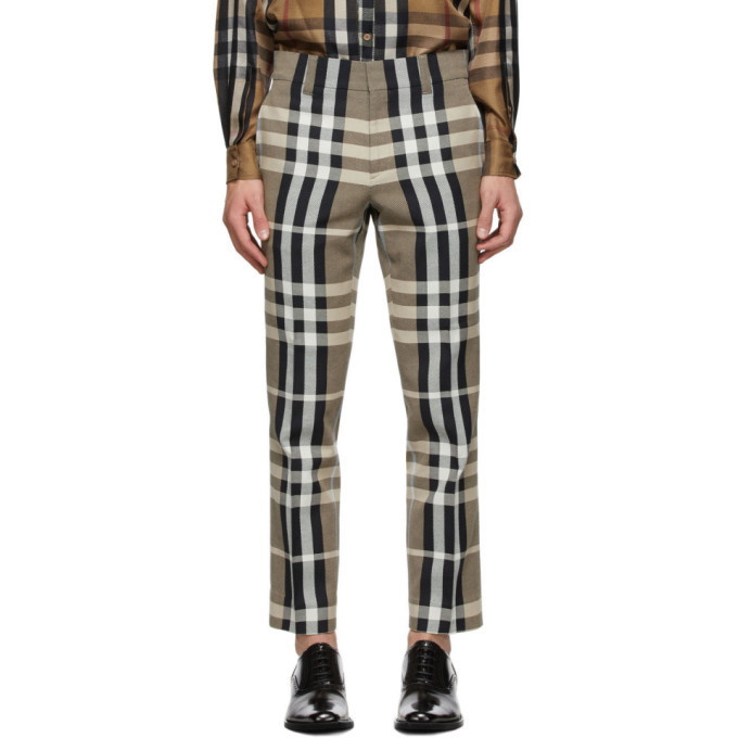 Photo: Burberry Beige and Black Check Trousers