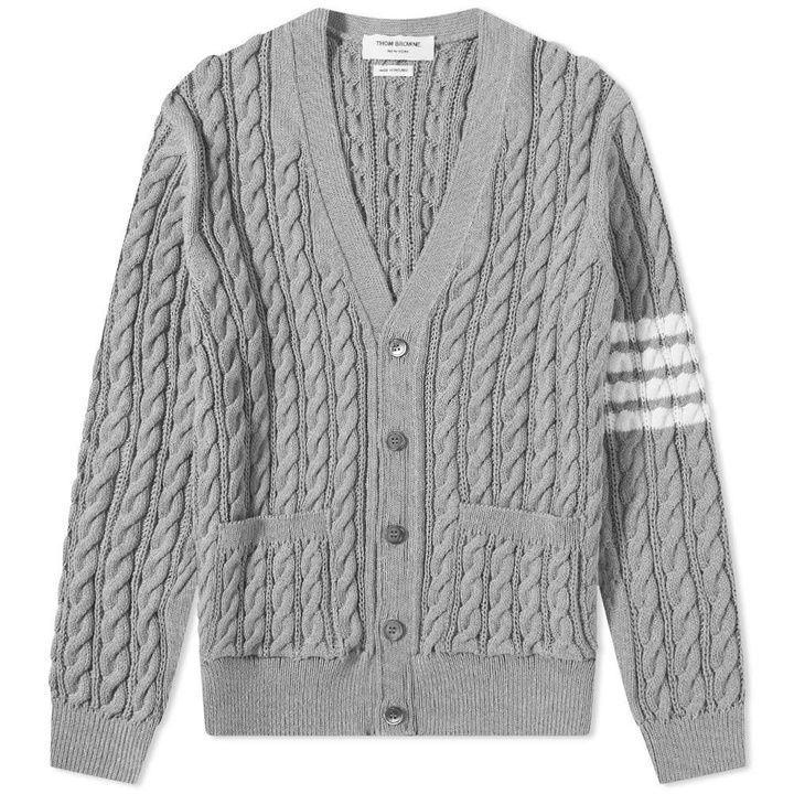 Photo: Thom Browne 4 Bar Cable Knit Cardigan