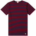 Armor-Lux Men's 73842 Mariniere T-Shirt in Navy/Red