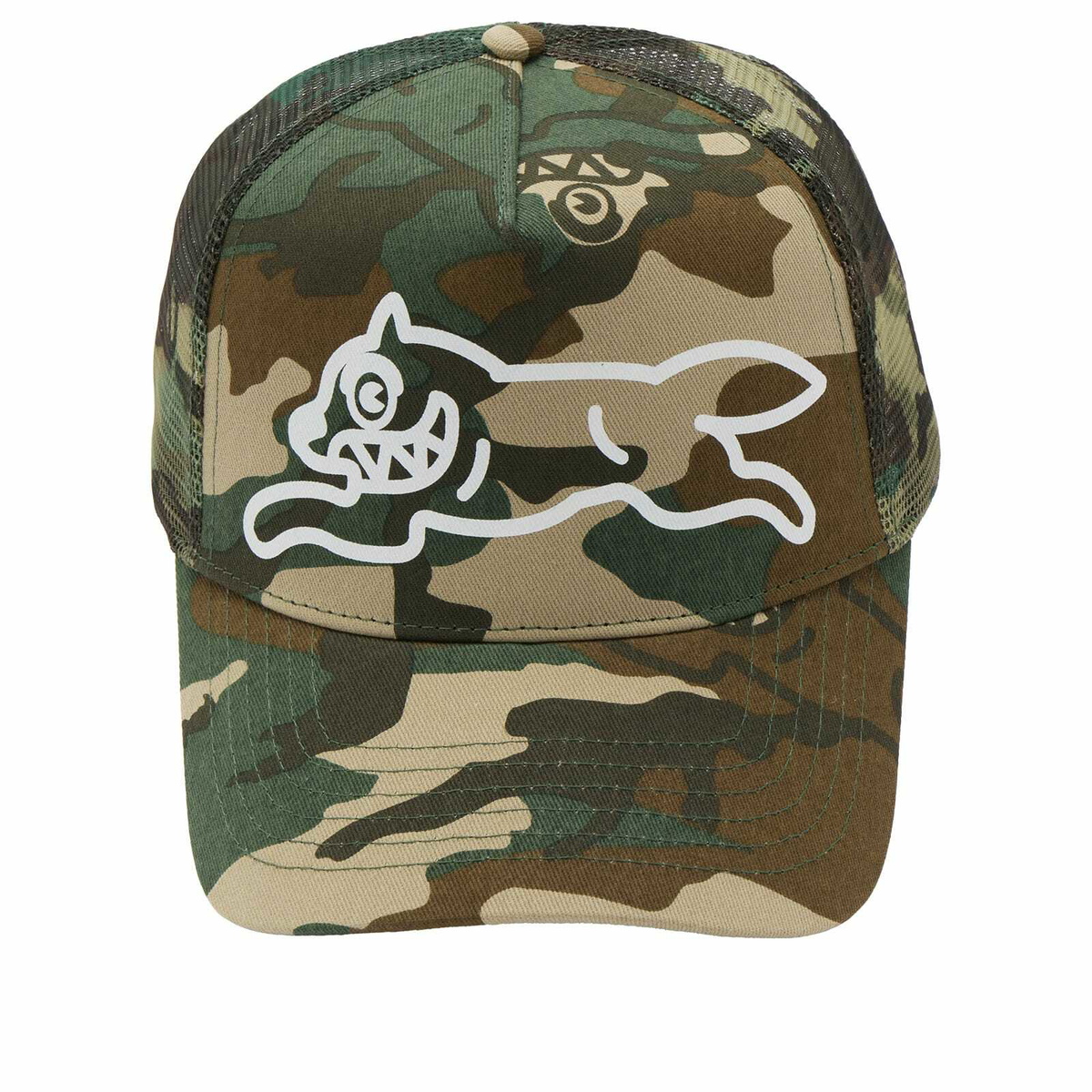ICECREAM Men's Running Dog Woodland Trucker Cap in Camo 