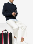 THOM BROWNE - 4-bar Cotton Crewneck Sweatshirt