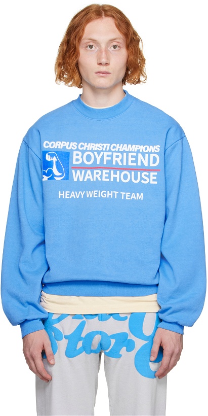 Photo: Video Store Apparel Blue 'Heavyweight Team' Sweatshirt