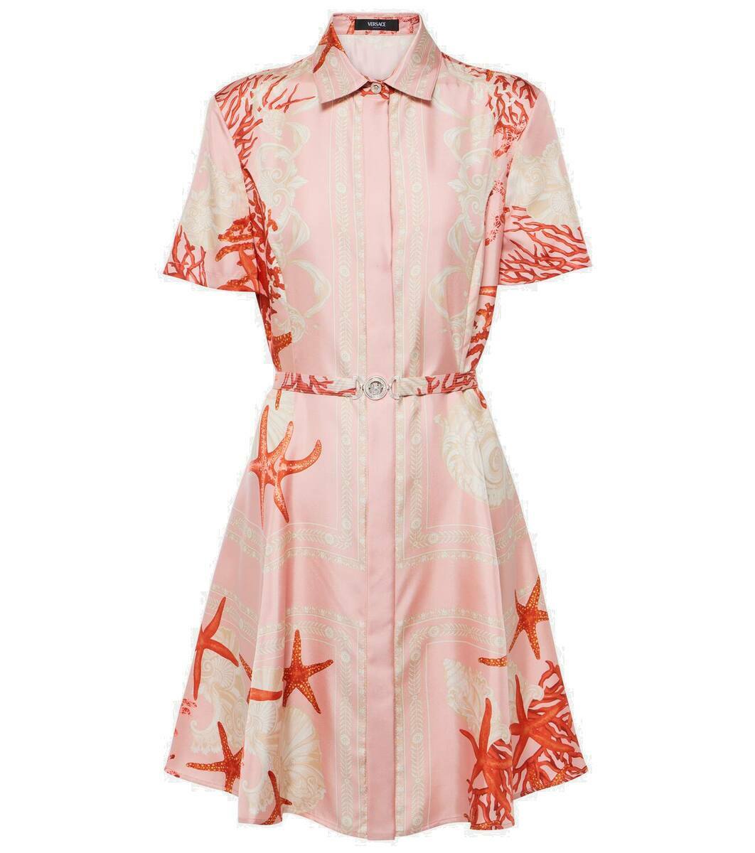 Versace Barocco Sea silk twill shirt dress Versace