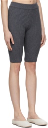 CORDERA Grey Ribbed Shorts