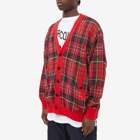 Undercover Men's Cardigan in Red Check
