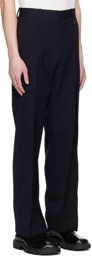 Wooyoungmi Navy Slit Trousers