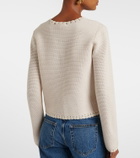 Frame Crochet-trimmed wool-blend jacket