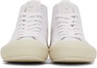 Veja White & Off-White Canvas Nova High-Top Sneakers