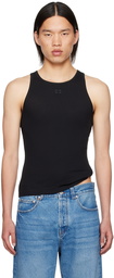 GANNI Black Patch Tank Top