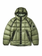 C.P. Company - Logo-Appliquéd Quilted D.D. Shell Hooded Down Jacket - Green