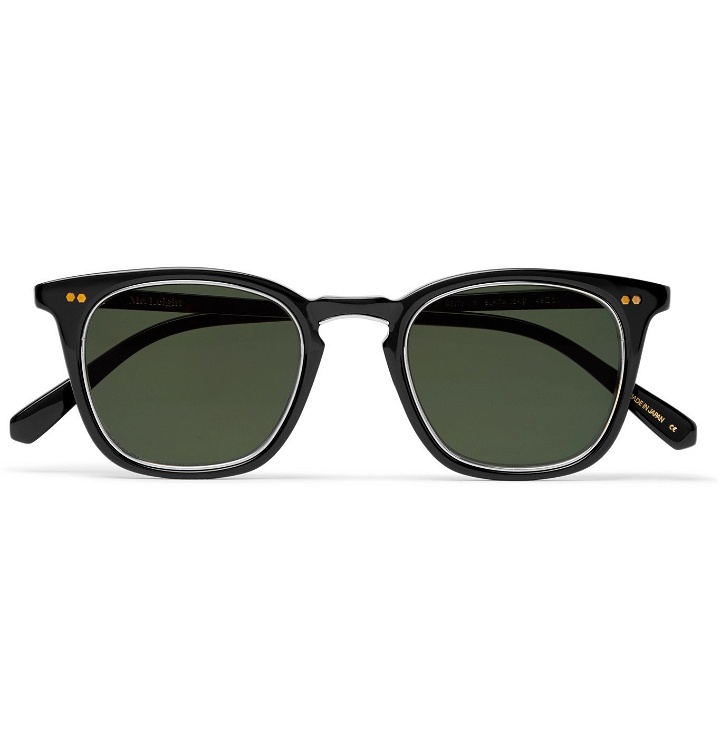 Photo: Mr Leight - Getty S Square-Frame Acetate and Silver-Tone Sunglasses - Black