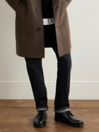 Mr P. - Jacques Waxed-Leather Brogue Boots - Black