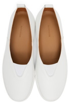 LE17SEPTEMBRE White Leather V-Cut Sneakers