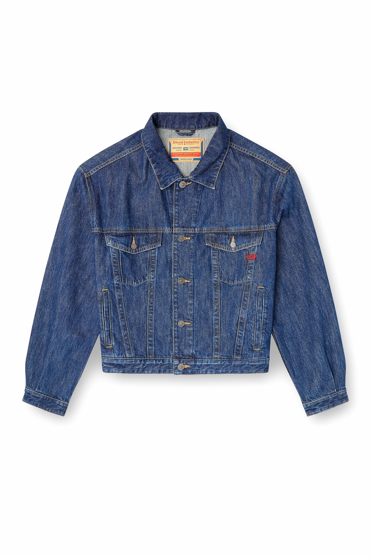 Diesel Trucker jacket in DNA denim - Denim Jackets - Unisex - Blue