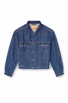 Diesel Trucker jacket in DNA denim - Denim Jackets - Unisex - Blue