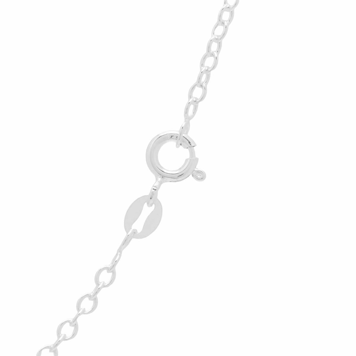 The Ouze Men's Raw Sapphire Square Necklace in Silver