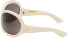 Gucci Off-White Oval Sunglasses