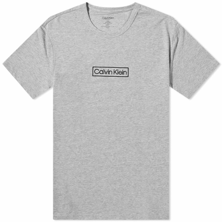 Photo: Calvin Klein Men's Box Logo T-Shirt in Grey Heather