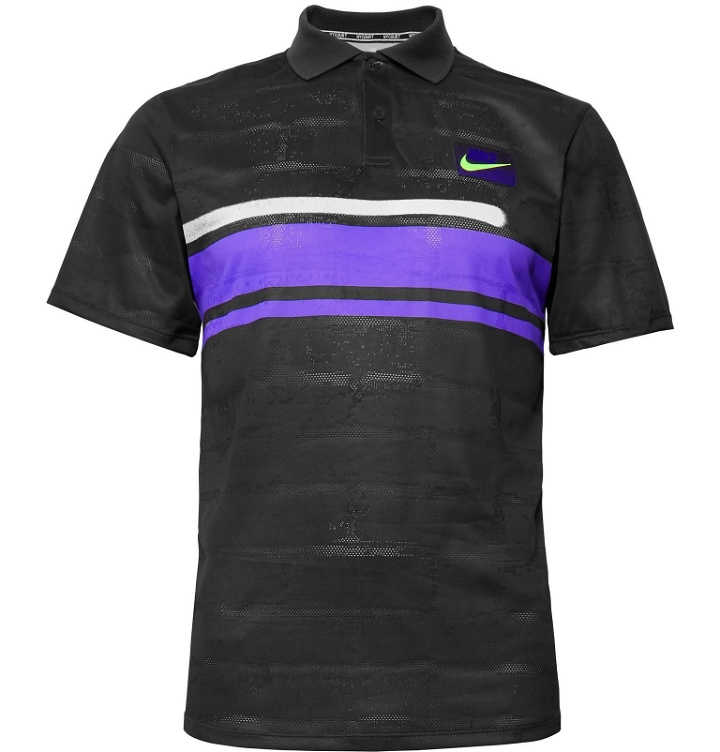 Photo: Nike Tennis - NikeCourt Advantage Perforated Dri-FIT Tennis Polo Shirt - Black