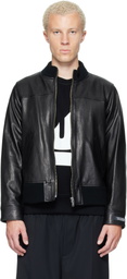 UNDERCOVER Black Leather Blouson Jacket