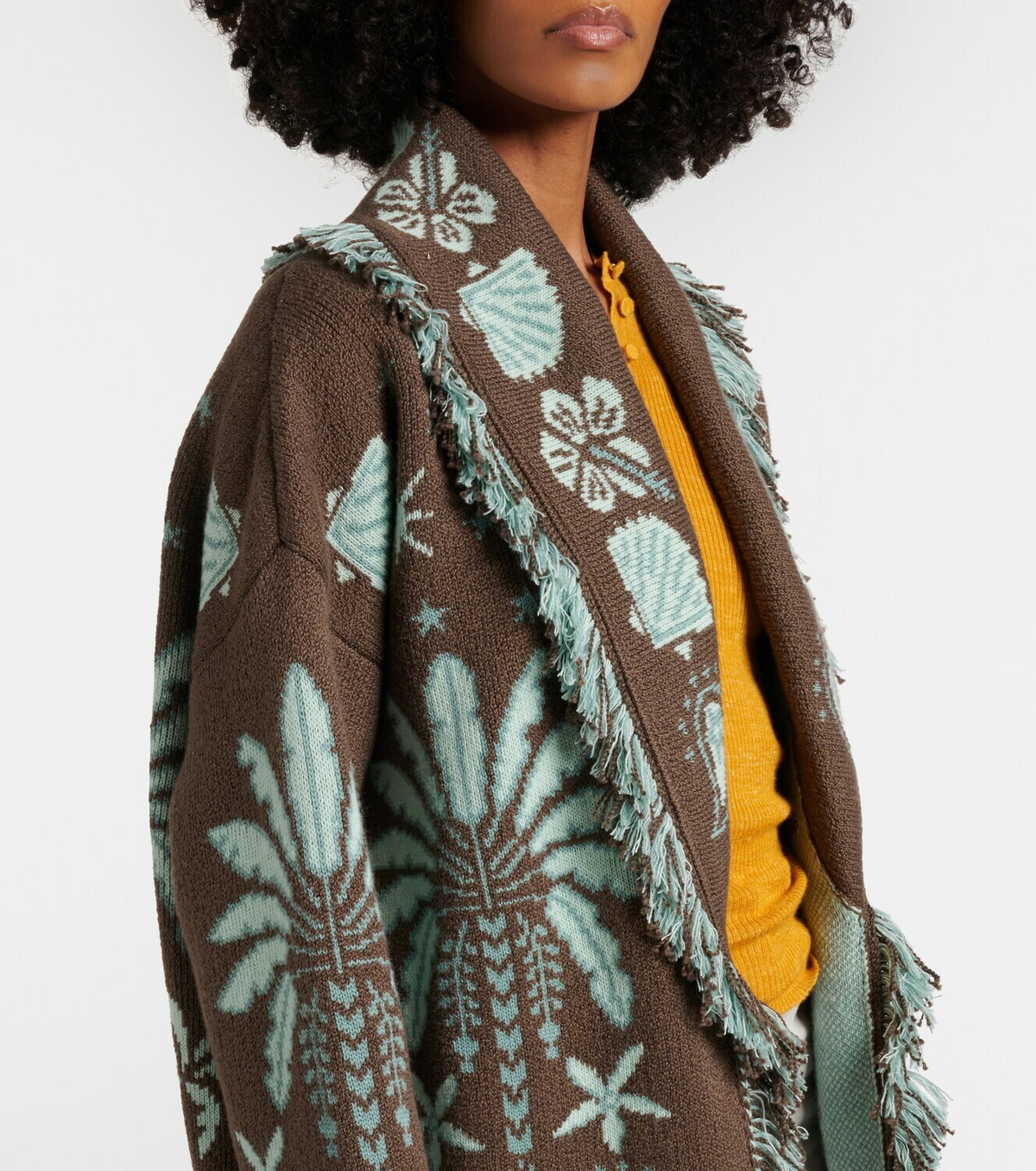 Alanui Echoes Of The Island wool and cotton cardigan