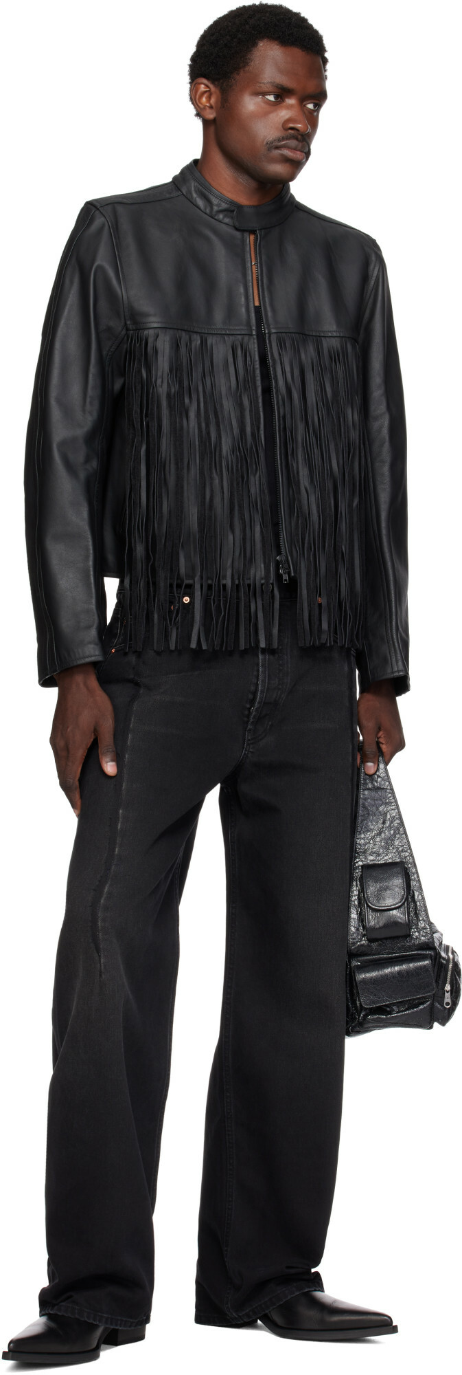 VETEMENTS Black Pinched Cut-Up Jeans