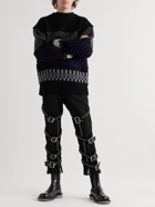 Loewe - Slim-Fit Zip-Detailed Wool-Gabardine Trousers - Black