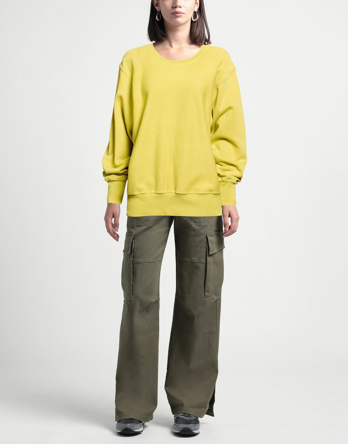 Les Tien Womens Sweatshirt Lime in Green