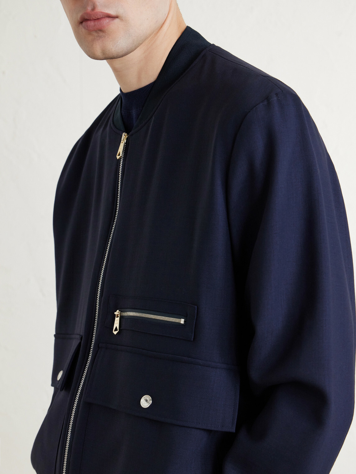Paul Smith - Wool-Twill Bomber Jacket - Blue