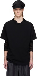 Y's For Men Black Logo Back Print T-shirt
