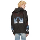 Off-White Grey Mohair Diag Hoodie