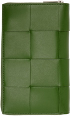 Bottega Veneta Green Zip Around Wallet