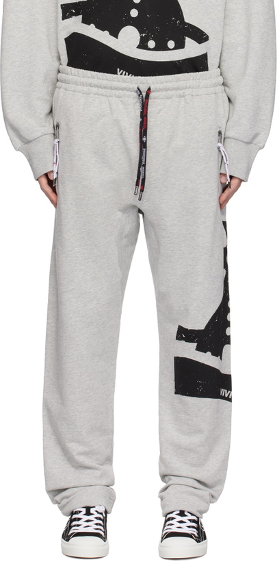 Photo: Vivienne Westwood Gray Sunken Orb Football Sweatpants